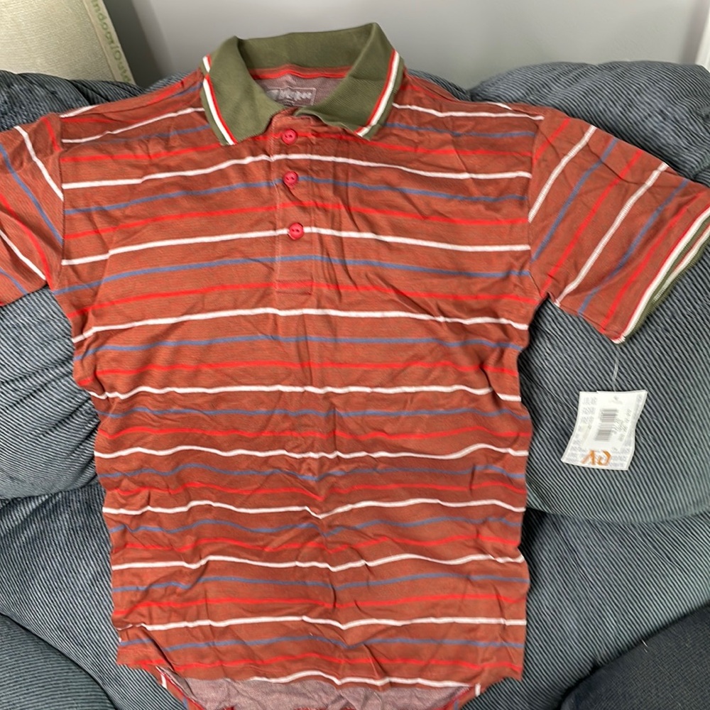 LuLaRoe bud, darker orange, XS polo shirt new with tags